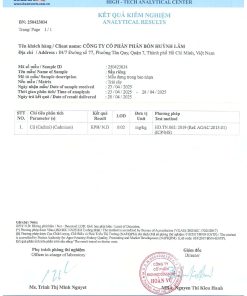 bản test chất Cadimi sầu riêng bác tôm 2