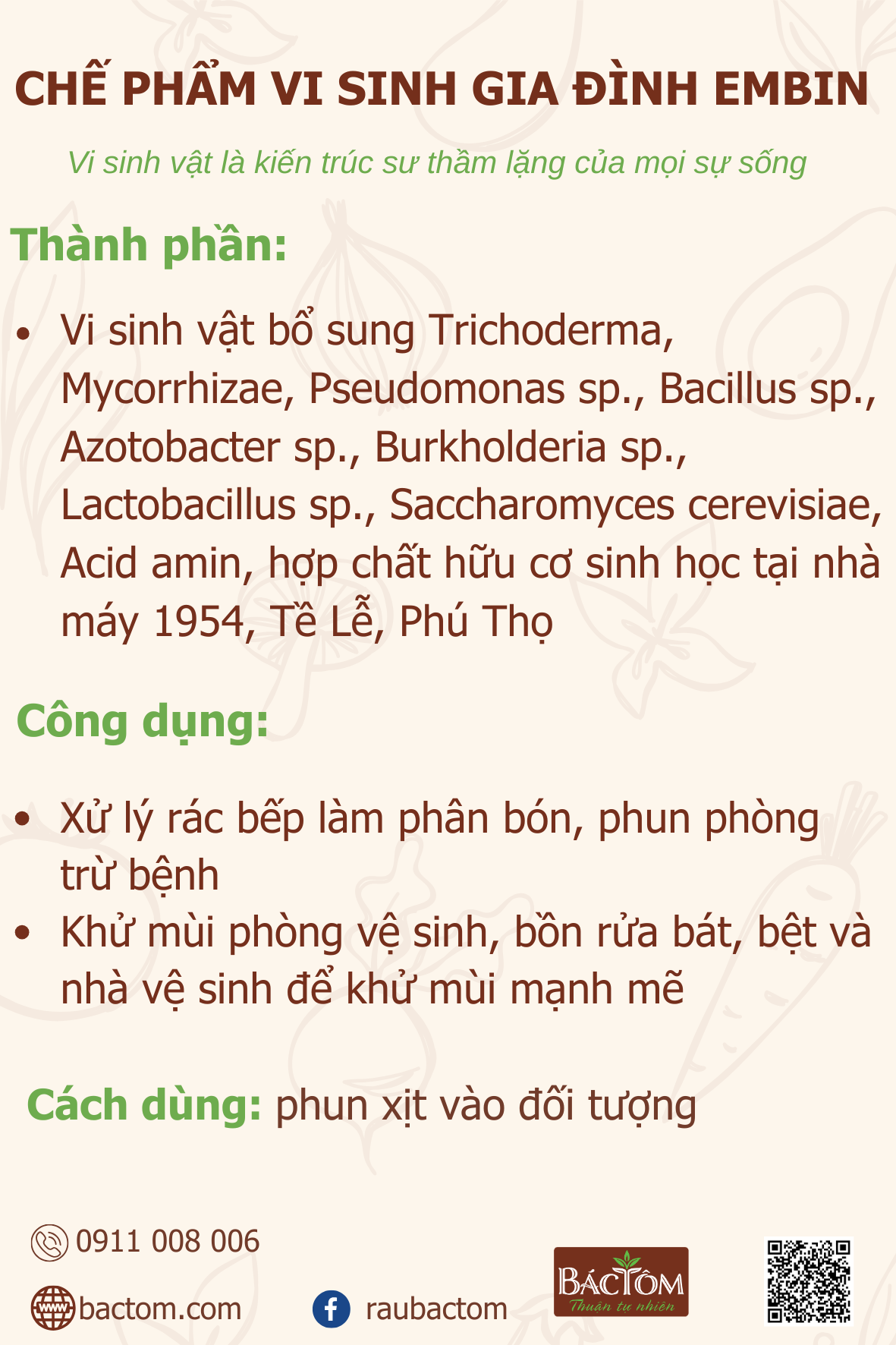 Chế phẩm vi sinh gia đình embin