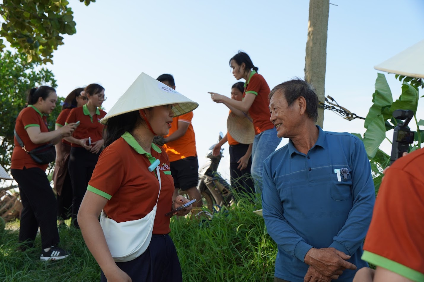 bác Phong canh tác lúa ruộng rươi